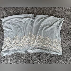 Elegant Gray Floral Women's Poncho